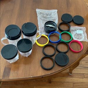 Magic Bullet cups replacement blade etc 
Rims gaskets for blades